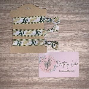 $7ea or 3/$15 Oakland Athletics 3 piece hair tie set new